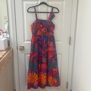Farm Rio Macaw Bow Top Dress - Size Medium